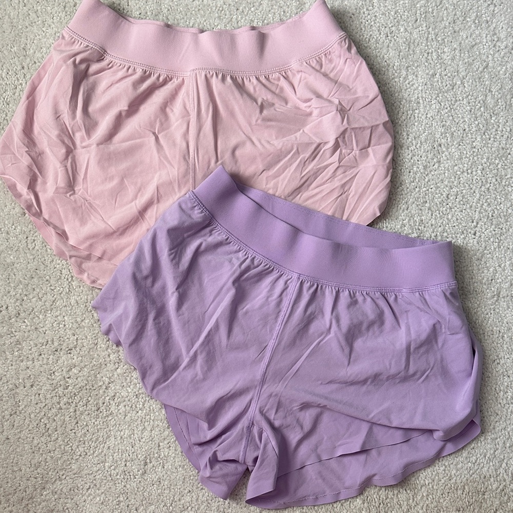 CRZ Women's Pink and Purple Shorts
